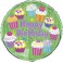 18"BLK CUPCAKE PRTY HB FOIL BL