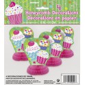 4 CUPCAKE PARTY MINI HONEYCOMB