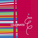 16 RED CELEBRATE BEV NAPKINS