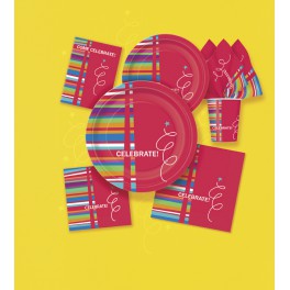 8 RED CELEBRATE 9'' PLATE