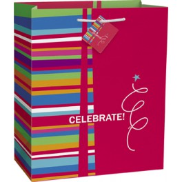 RED CELEBRATE GFTBAG-GLOSS LRG