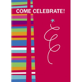 8 RED CELEBRATE INVITATIONS