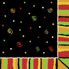 16 FIESTA STRIPES BEVERAGE NAP