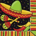 16 FIESTA STRIPES LUNCH NAPS