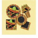 8 FIESTA STRIPES 9" PLATES