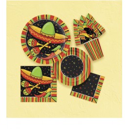 8 FIESTA STRIPES 9" PLATES