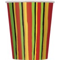 8 FIESTA STRIPES 9 OZ CUPS