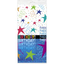 COSMIC BDAY PLSTC TBLCVR