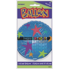 18" PKG COSMIC BDAY FOIL BLLN