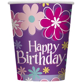 8 BDAY BLOSSOM 9OZ CUP