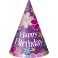 8 BDAY BLOSSOM PARTY HATS