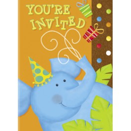 8 JUNGLE PARTY INVITATIONS