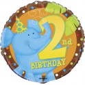 18" PKG 2ND BDAY JUNGL FOIL BL