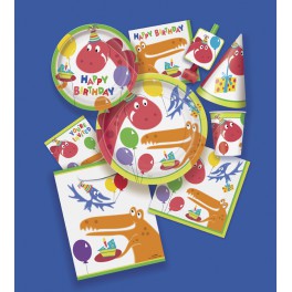 8 DINO PARTY 9" PLATE
