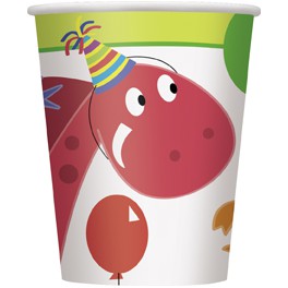 8 DINO PARTY 9OZ CUP