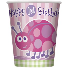 8 FIRST BDAY LDYBG 9OZ CUP
