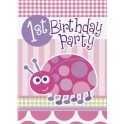 Ladybug First Birthday invitations