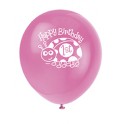 Ladybug First Birthday 12" latex balloons