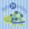 First Birthday Turtle beverage napkins