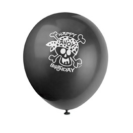 8 12" PIRATE FUN BDAY BLLNS 1S