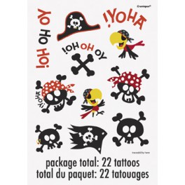 2 PIRATE FUN COLOR TATTOOS