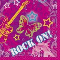 16 ROCK ON BEVERAGE NAPKINS