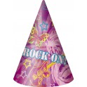 8 ROCK ON PARTY HATS