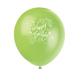 8 12" BRIGHT BDAY BLLN 1S