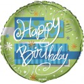 18" BLK BRIGHT BDAY FOIL BLLN