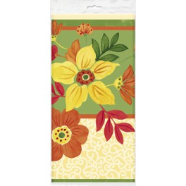 TUSCAN FLORAL PLSTC TBLCVR