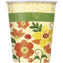 8 TUSCAN FLORAL 9 OZ CUPS