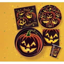 8 PUMPKIN GRIN 9" PLATES