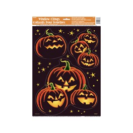 PUMPKIN GRIN WINDOW CLING