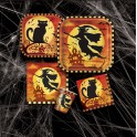 8 SPOOKY HOLLOW  9" SQR PLATES