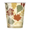 8 PAINTED LEAVES 9OZ CUPS