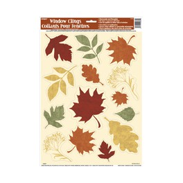 PAINTED LEAVES WINDOW CLING