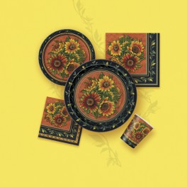 8 SWEET SUNFLOWERS 9'' PLATES