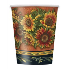 8 SWEET SUNFLOWERS 9OZ CUPS
