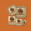 8 RUSTIC TURKEY  9" SQR PLATES
