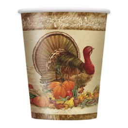 8 RUSTIC TURKEY  9OZ CUPS