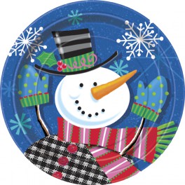 8 JOLLY SNOWMAN 7" PLATES