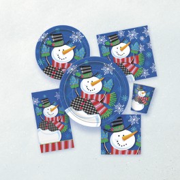 8 JOLLY SNOWMAN 9" PLATES