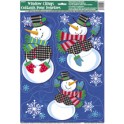 JOLLY SNOWMAN WINDW CLINGS SHT