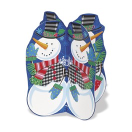 4 JOLLY SNOWMAN MINI 3D DECOR