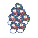 8 JOLLY SNOWMN MINI CUTOUTS 5"
