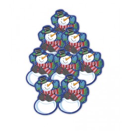 8 JOLLY SNOWMN MINI CUTOUTS 5"