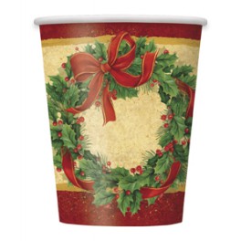 8 RIBBON WREATH  9OZ CUPS