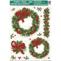 RIBBON WREATH WINDW CLINGS SHT