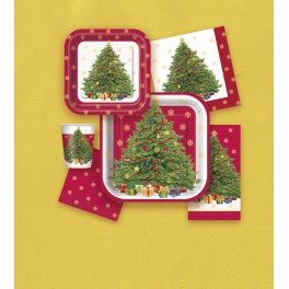 8 STARRY XMAS TREE SQR 9" PLT