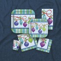 8 LOVELY ORNAMENTS 9" SQR PLT
